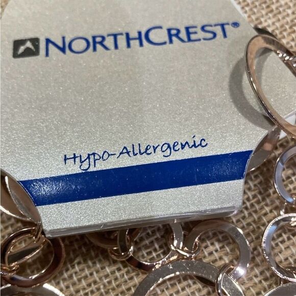 Northcrest Gold Tone Circle Chain Link Long Fashion Necklace Hypoallergenic - Picture 3 of 4